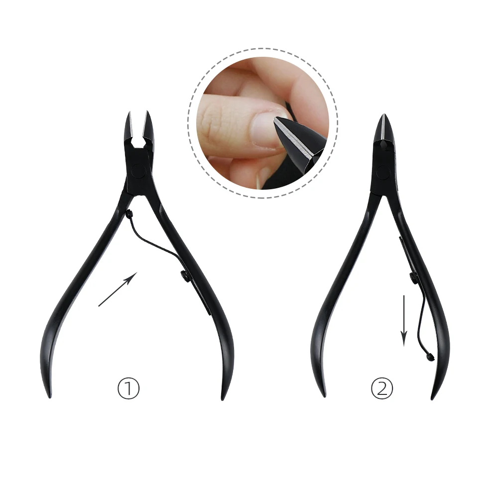 Stainless Steel Mini Black Disposable Professional Men Care Clipper Cutter Tool Manicure Pedicure De Kit Nail Set