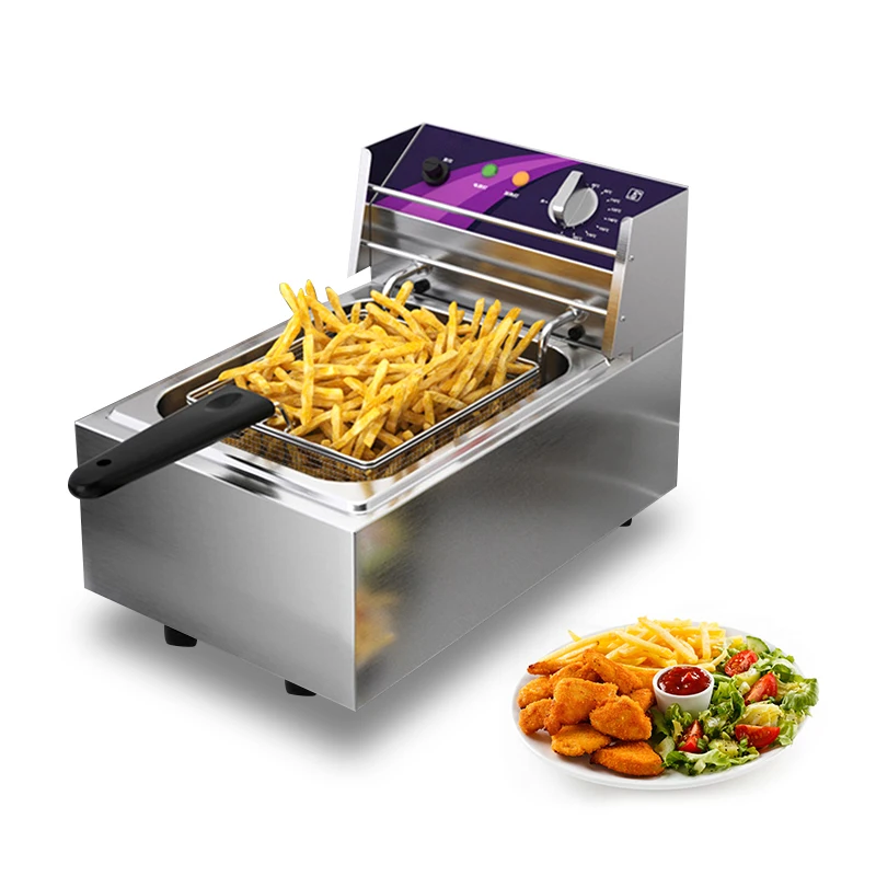 Professional Electric 2500w Lifting Deep Fryer Machine Commercial Oil Frying Pot Kitchen Fat Frier With Food Industry