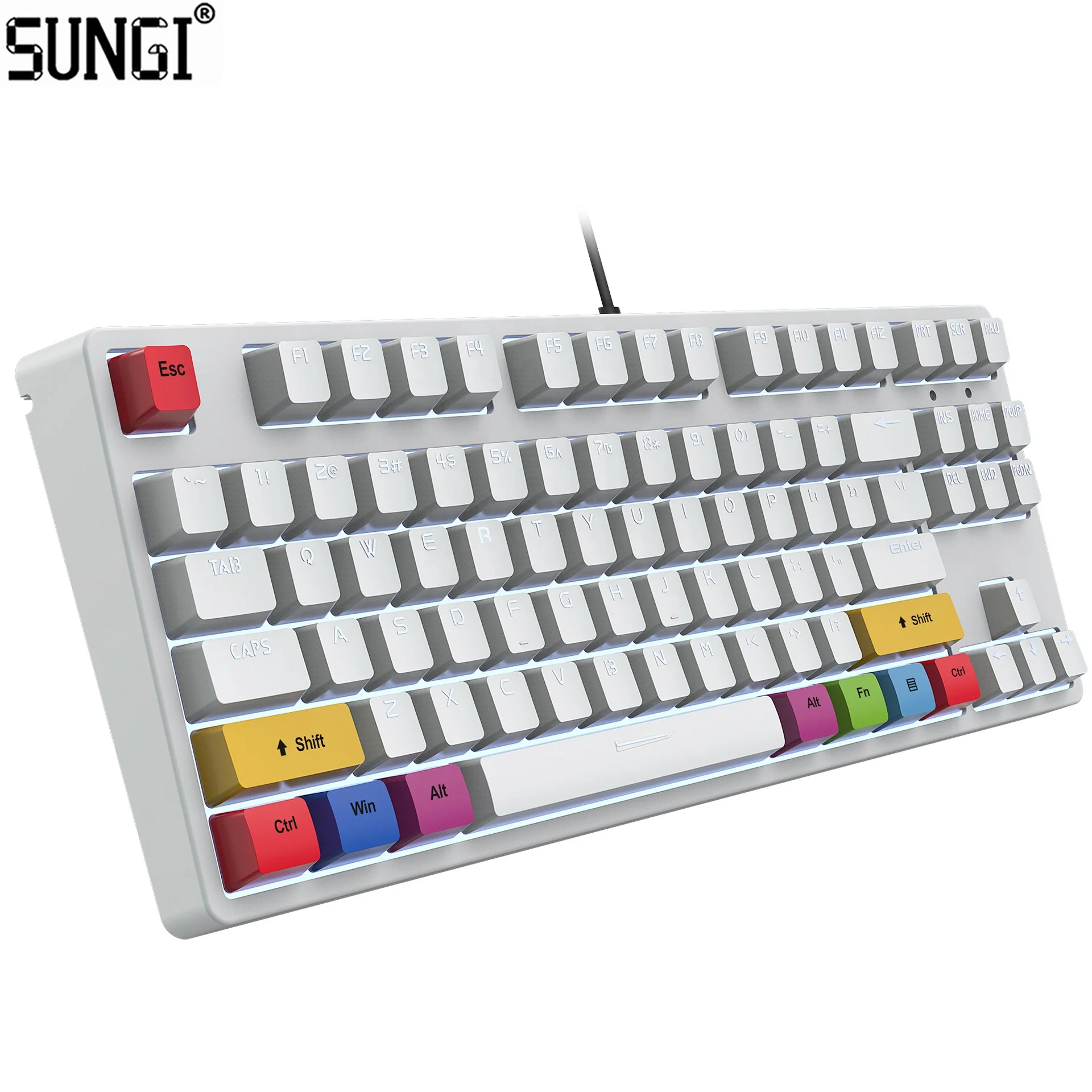 Wireless Mechanical Keyboard RGB Backlit Hot Swappable Switches PBT Keycaps BT/2.4G/Wired Rechargeable Gaming Keyboard for PC