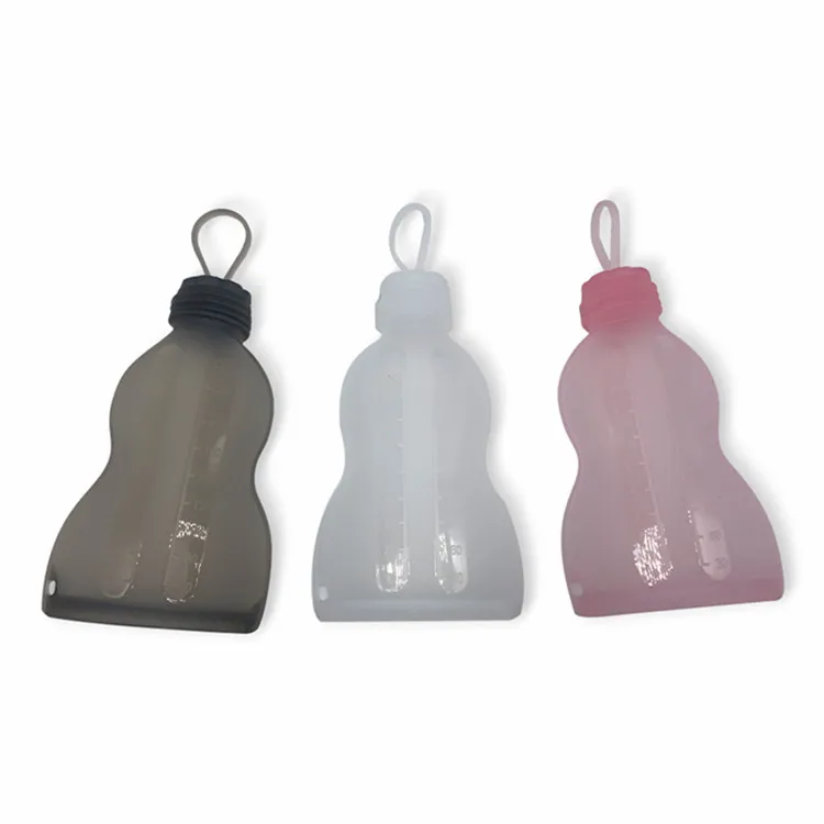 Custom Leak Proof Silicone Milk Storage Bag Reusable Breast Milk Freezer Bags for Breastfeeding