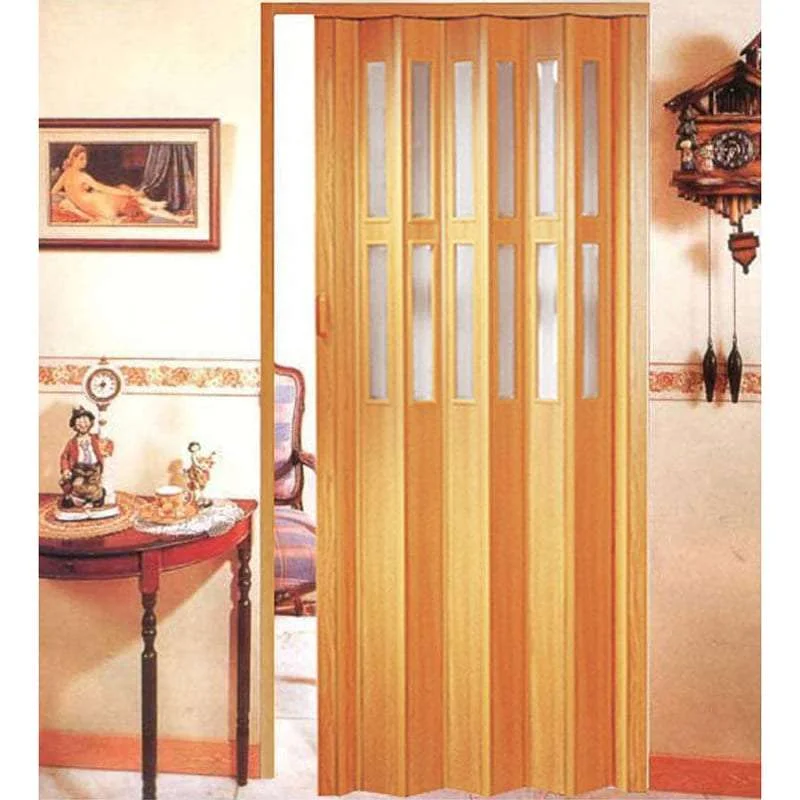 China Manufacturer Bi-folding Pvc Sliding Doors For Houses Interior Bathrooms Folding Door Plastic Insulation Waterproof
