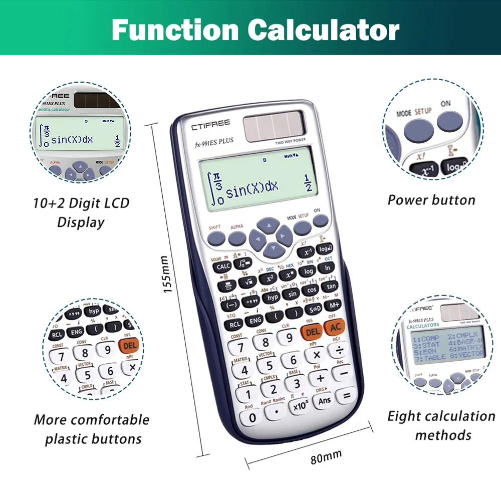 Education School Student Calculators Fx-991ES PLUS Factory Price Scientific Calculator for Calculus Accounting Trigonomet