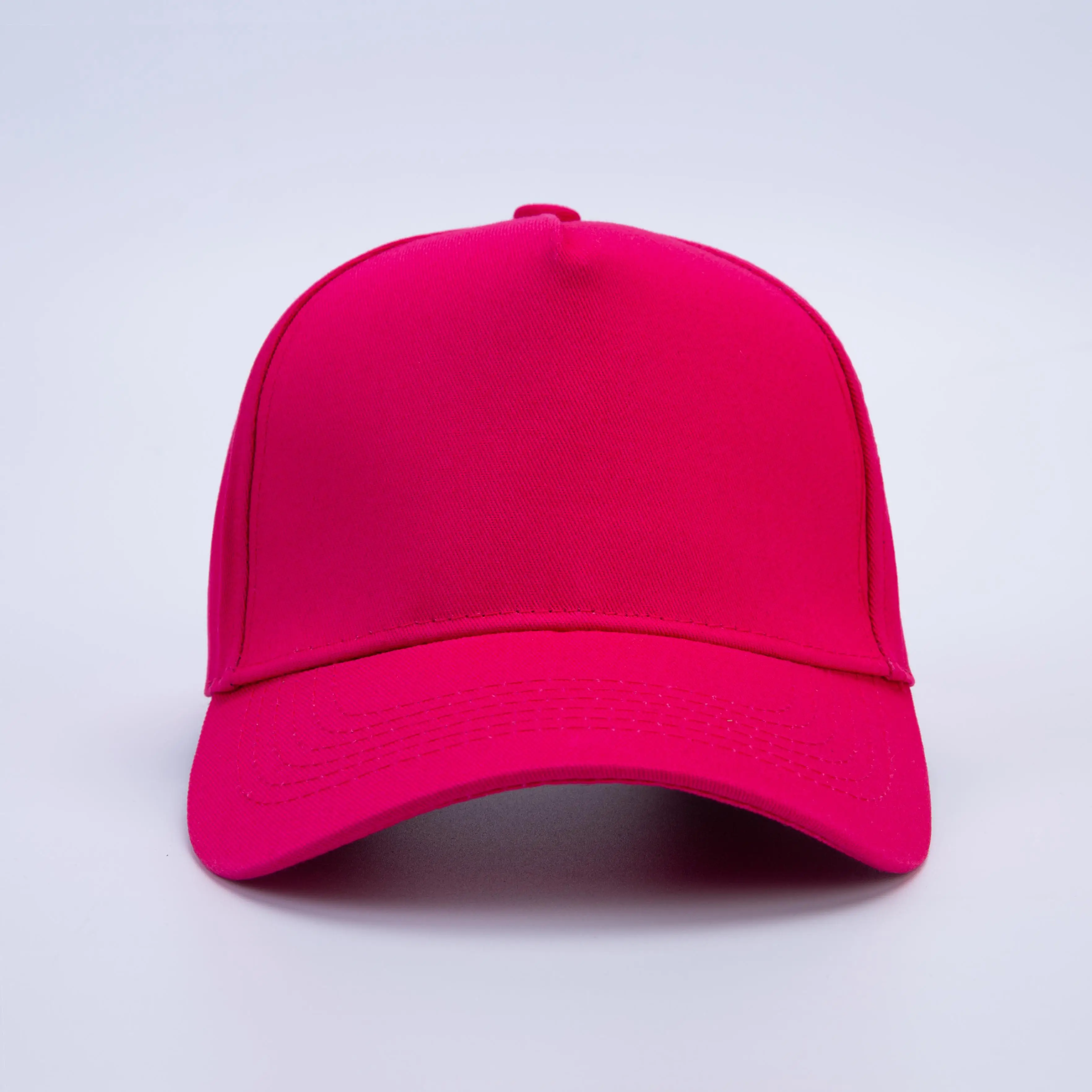 Cap manufacturer Custom 100% cotton 5 panel curved brim structured baseball ball cap with embossed logo