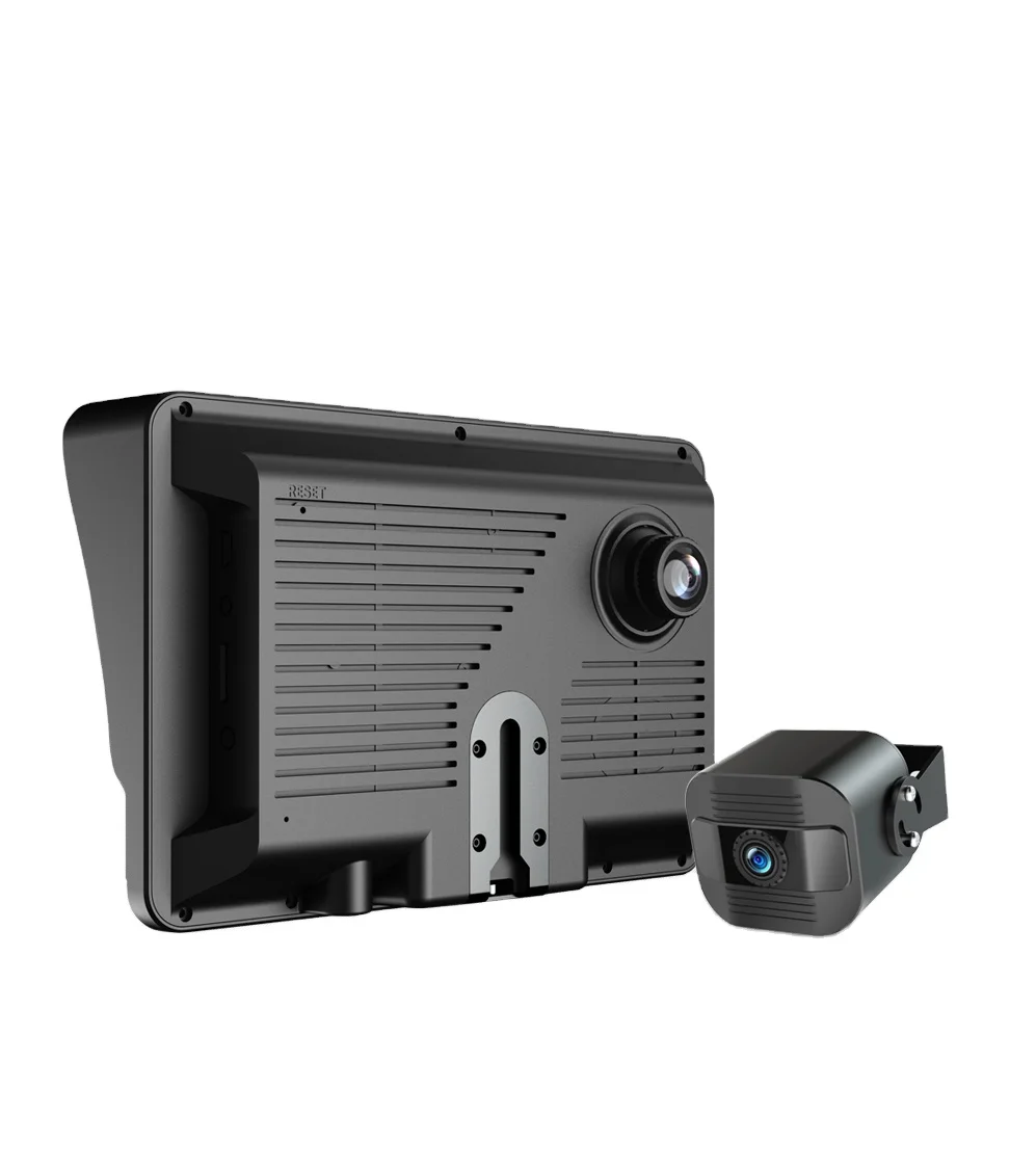 Dual front and rear camera truck bus video recording 24V car dash cam