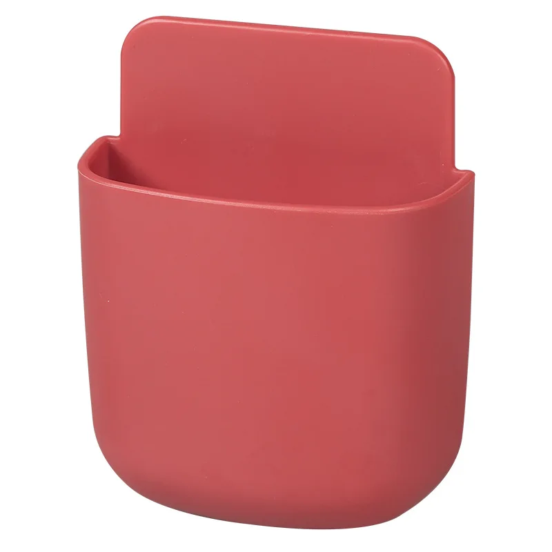 Wall Mounted Remote Control Organizer Living Room Bedside Shelf No Hole Punch Bracket Home Phone Charging Storage Hanging Rack