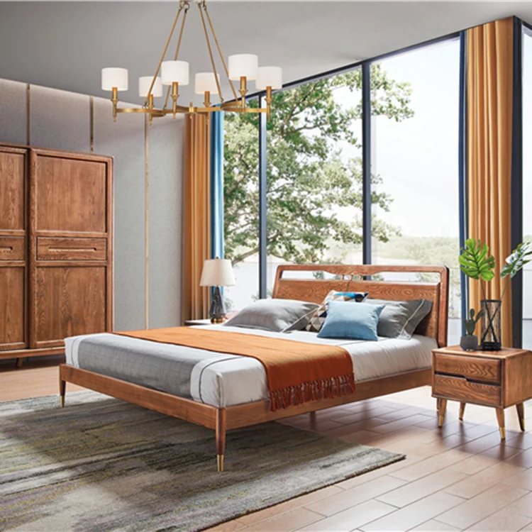 Low Prices Multifunctional Double King Size Bed Solid Wood Bed For Home Bedroom