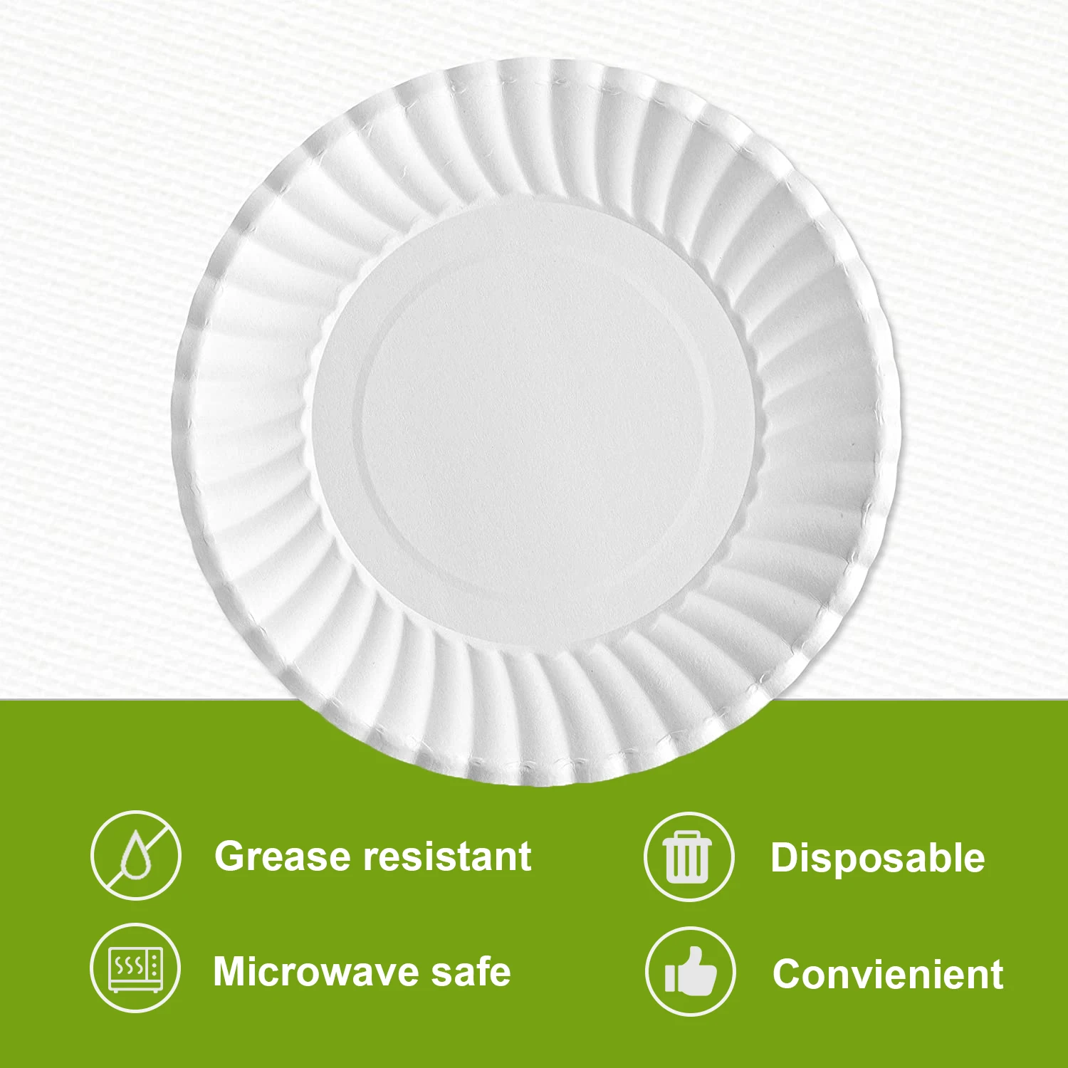 Multiple Sizes Bulk Disposable White Uncoated Paper Plates for Appetizer Lunch Dinner Perfect Dinner Plates Compostable Plates