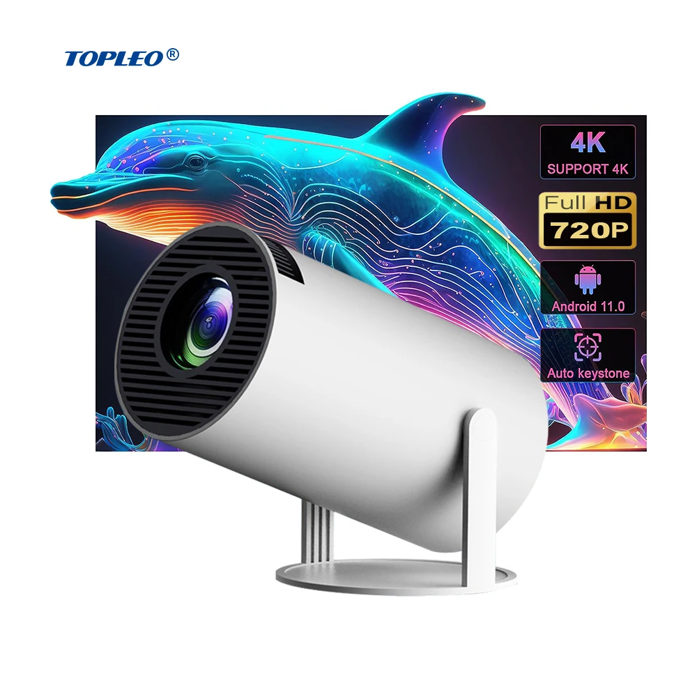Topleo Mini Freestyle Projector Portable Video Home Theater HD LED Small smart android lcd projector 4k