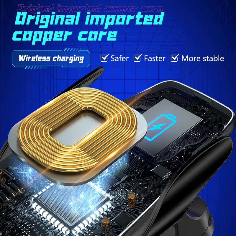 smart sensor car phone holder  2 in 1 fast charger magnetic plane phone holder for iPhone Samsung S20 note 20