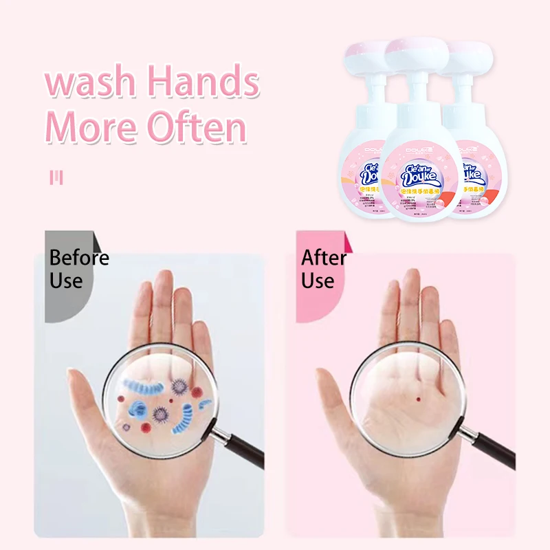 Promotion Made Customized Strawberry Flavor High Quality  Pink Foam Soap Liquid For Hand Liquid Soap