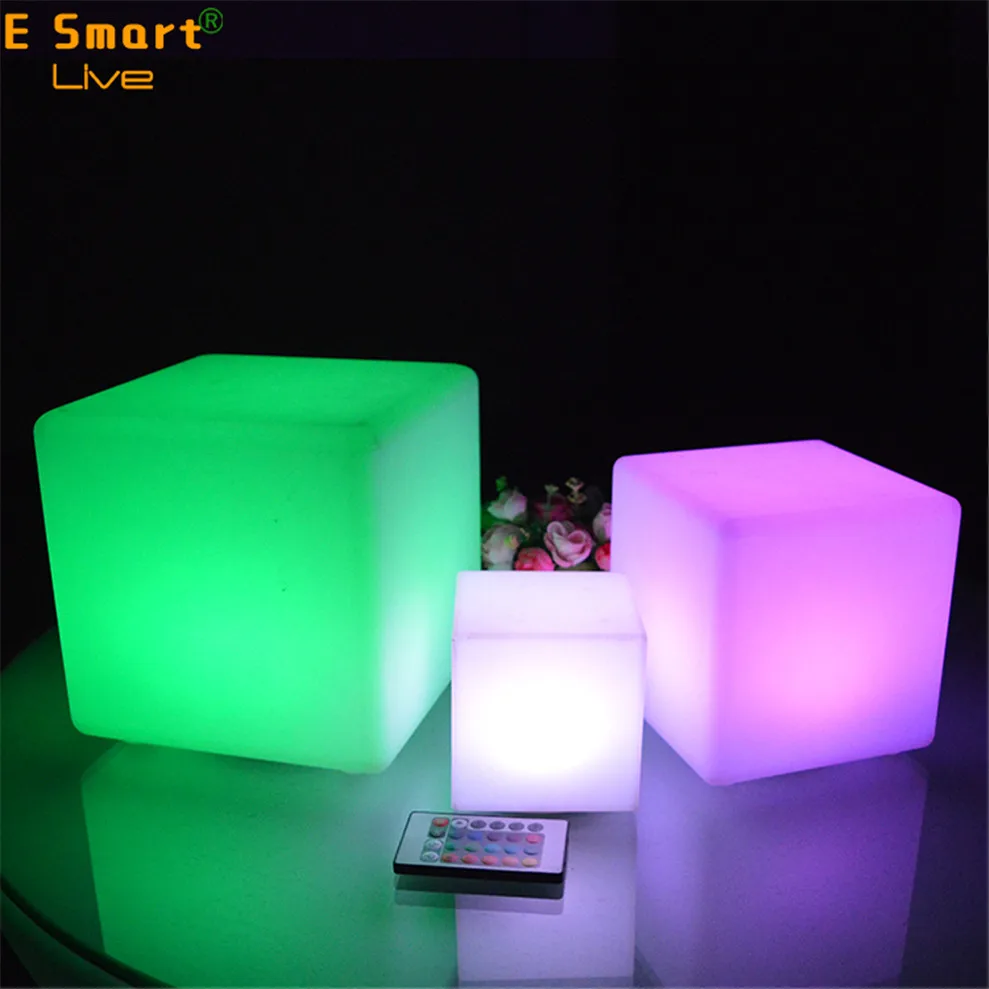 Bar Stool Chair 16 RGB LED Night Club Rechargeable Battery Powered IP65 Waterproof LED Cube Seat Chair