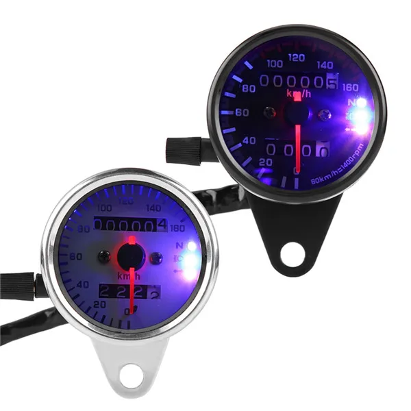 
Wholesale Cheap Motorcycle Odometer Speedometer Gauge Signal Dual Digital Display KM/H Without Kege 
