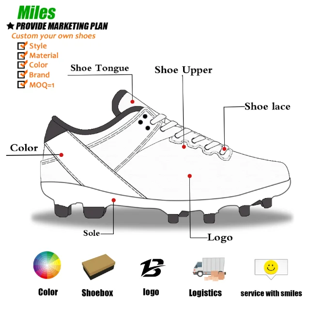 Factory Wholesale Customize Brand Logo Popular Cheap New High Quality Soccer Shoes Custom Professional Football Boots For Men