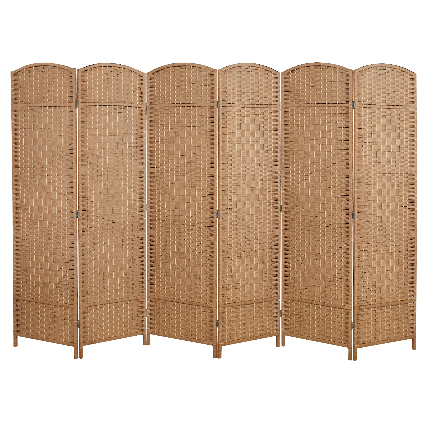 Movable Soundproof Partition Wall Bamboo And Rattan Handcraft Room Divider Screen