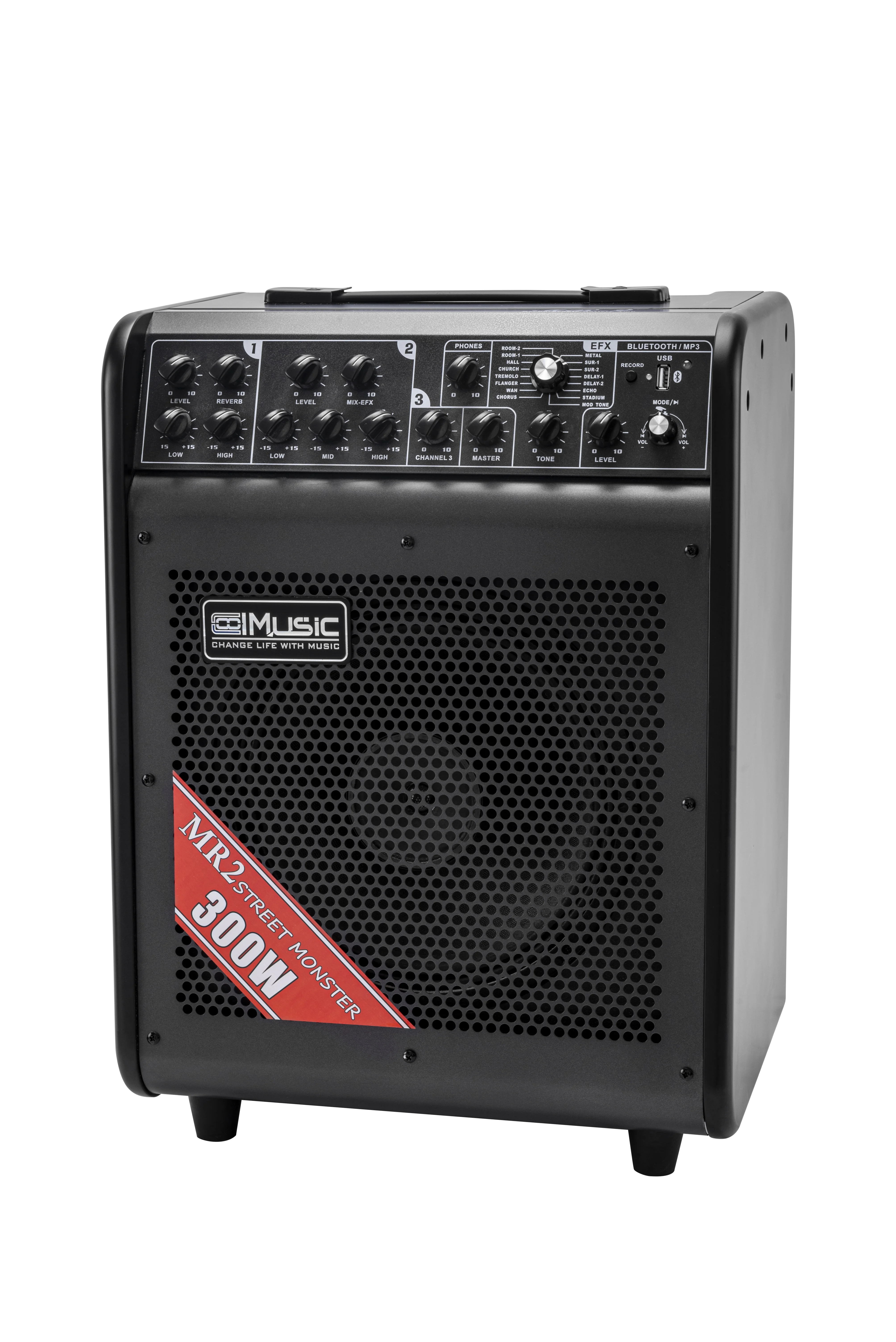 300-Watt Rechargeable Multifunction Acoustic Speaker Guitar Amplifier