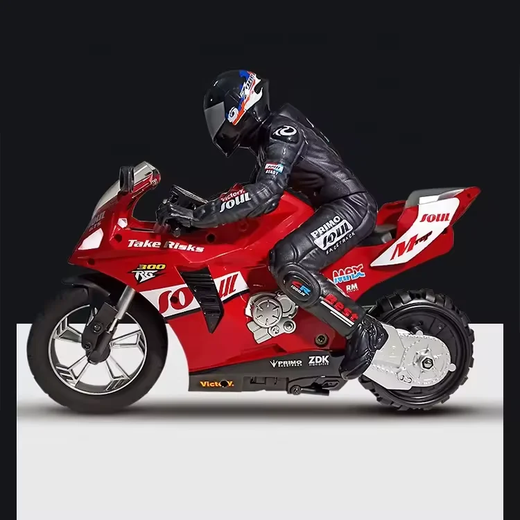 1:6 Rc Stunt Motorcycle Rc Stunt Car Toys 2.4g Remote Control Motorcycle For Kids With Lights 6-axis Gyroscope