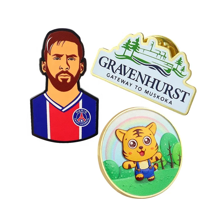 custom enamel pin manufacturer kawaii clear anime brooch lucky charms accessories bulk lapel enamel pins with screen printing