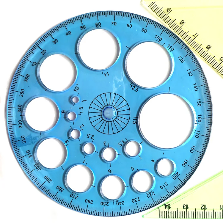 5-Piece Geometry Ruler Set Essential Tool for Math and Drawing