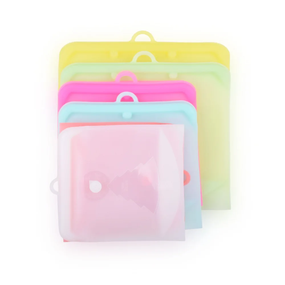Amazon Hot Sale Silicone Fresh-Keeping Bag Foldable Vacuum Milk Reusable Food Silicone Storage Bag Kitchen