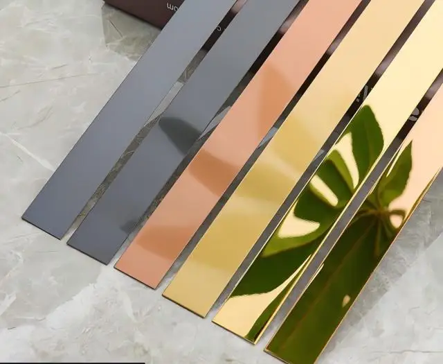 Modern Stainless Steel Trim Strip Metallic Decorative Mirror for Wall and Ceiling Decoration