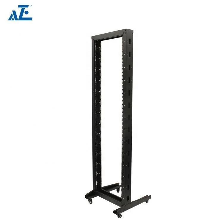 2 Post 42U Open Frame Server Rack 600mm Deep with Castors