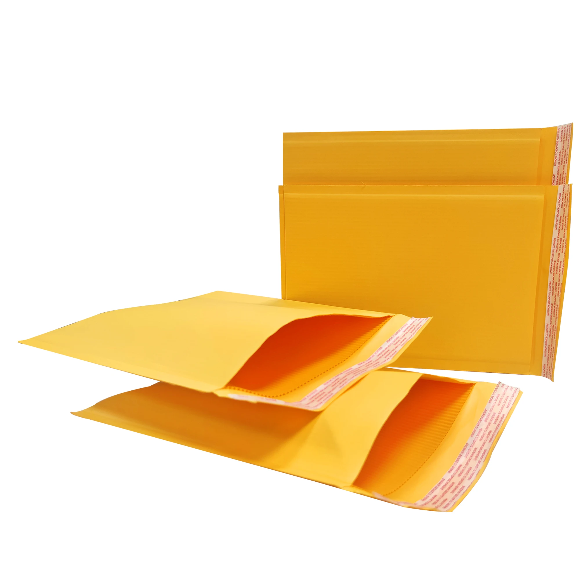 Eco Friendly Custom Biodegradable Kraft Paper Mailing Bag packaging Courier Bag Recyclable Envelopes Bag With Transparent Pocket