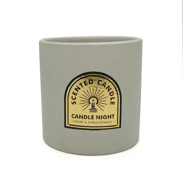LTC15 Manufacturers wholesale ceramic candlestick scented candles that can be customized with their own LOGO