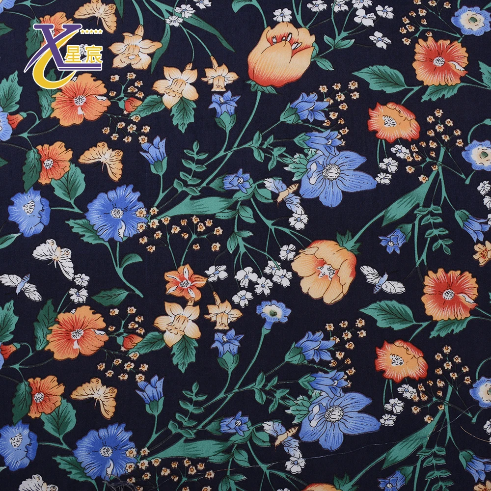 Shaoxing, текстиль, в наличии, мягкая рубашка с принтом, обычные цветы, тканая 100% вискоза, вискозная ткань