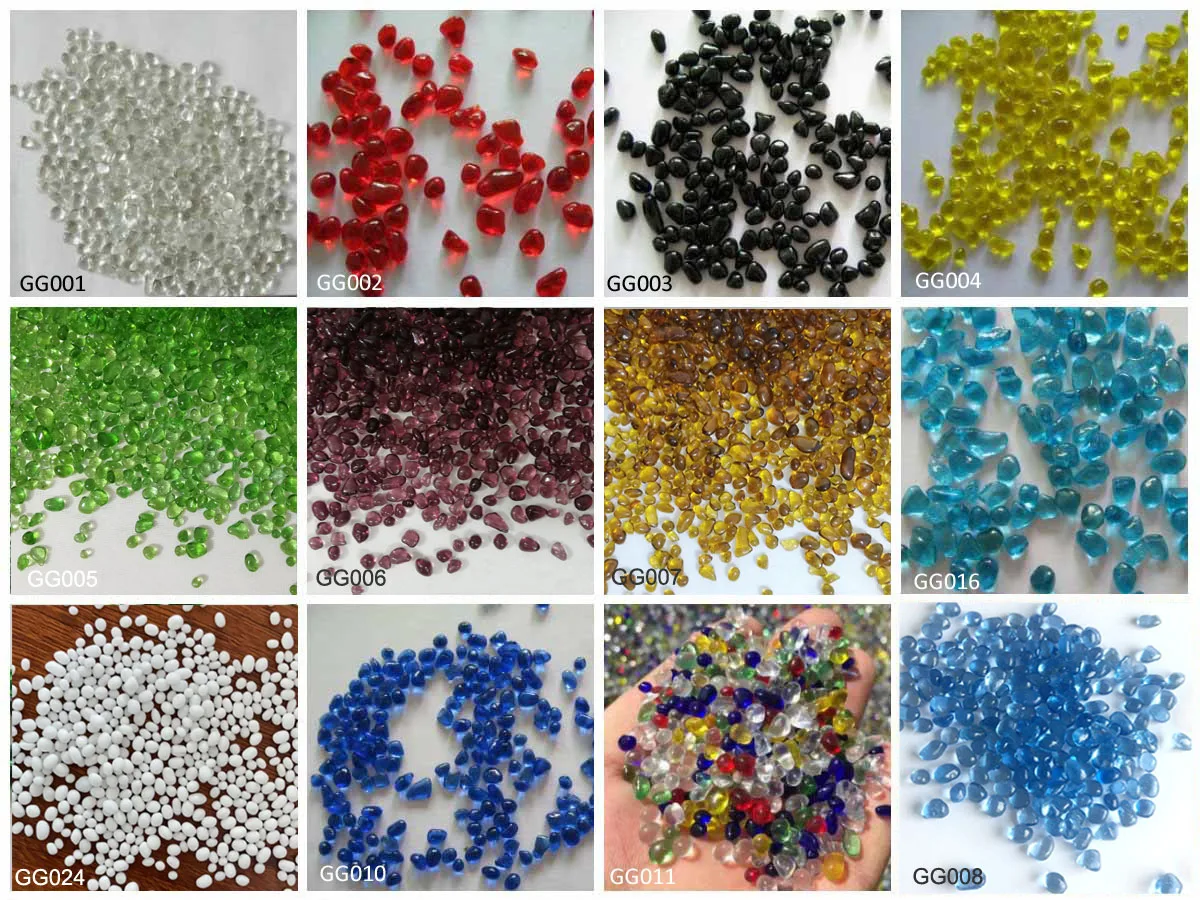 1-3mm Clear Color Glass Pebble Granule Swimming Pool Glass Beads