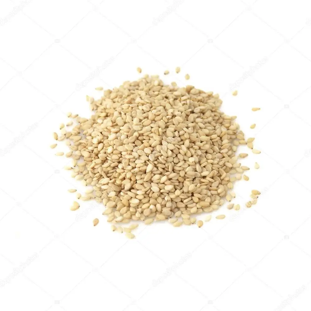 Большое количество жирового белка, витамины А и Е, органические чистые натуральные белые семена кунжута