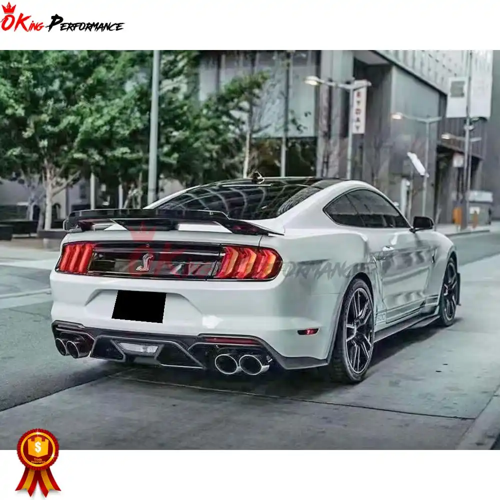 GT500 Стиль углеродного волокна спойлер багажника для Ford Mustang 2015-2017 заднего крыла