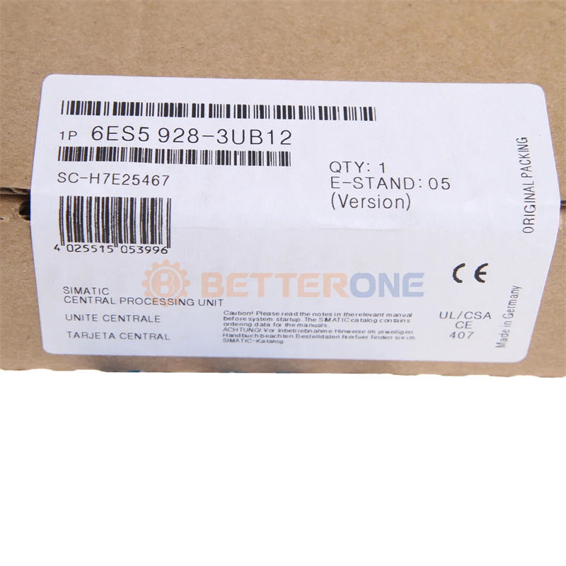 Оригинальный Siemens Simatic S5 6ES5 Prommer CPU 943 PLC модуль 6ES5943-7UB21