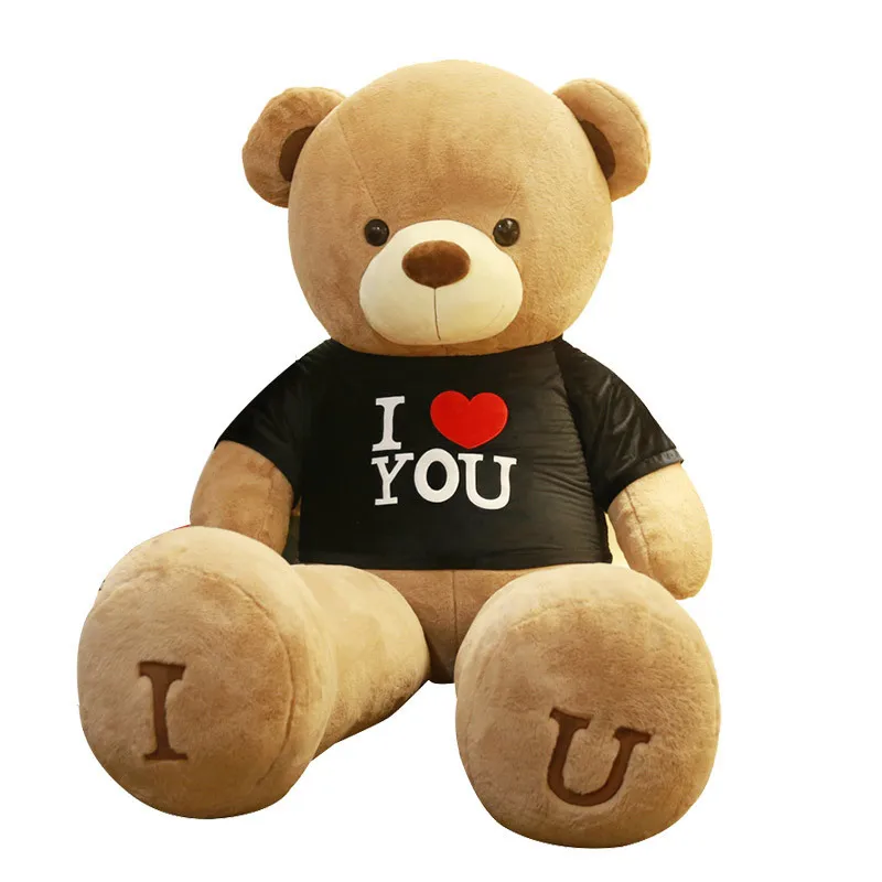 60-100cm Large Cute Teddy Bear Plush Toy Lovely Huge Stuffed Soft Bear Wear Bowknot Bear Kids Toy Birthday Gift For Girlfriend