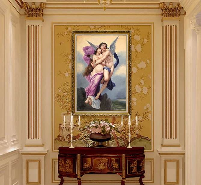 Handmade Large Reproduction Impressionist Angel Canvas Oil Painting Hand-Painted Nude Portraits Handmade Painted Wall Art