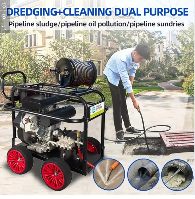lifan brand engine Professional Toilet  Pipe Sewer Cleaner15 HP   Petrol Portable Gasoline High Pressure Washer  drain cleaner