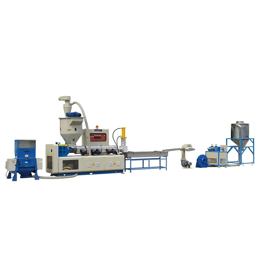 PP PE PVC ABS PET Bottle hard grinder small scale waste plastic granules manufacturing recycling extrusion machine mother baby