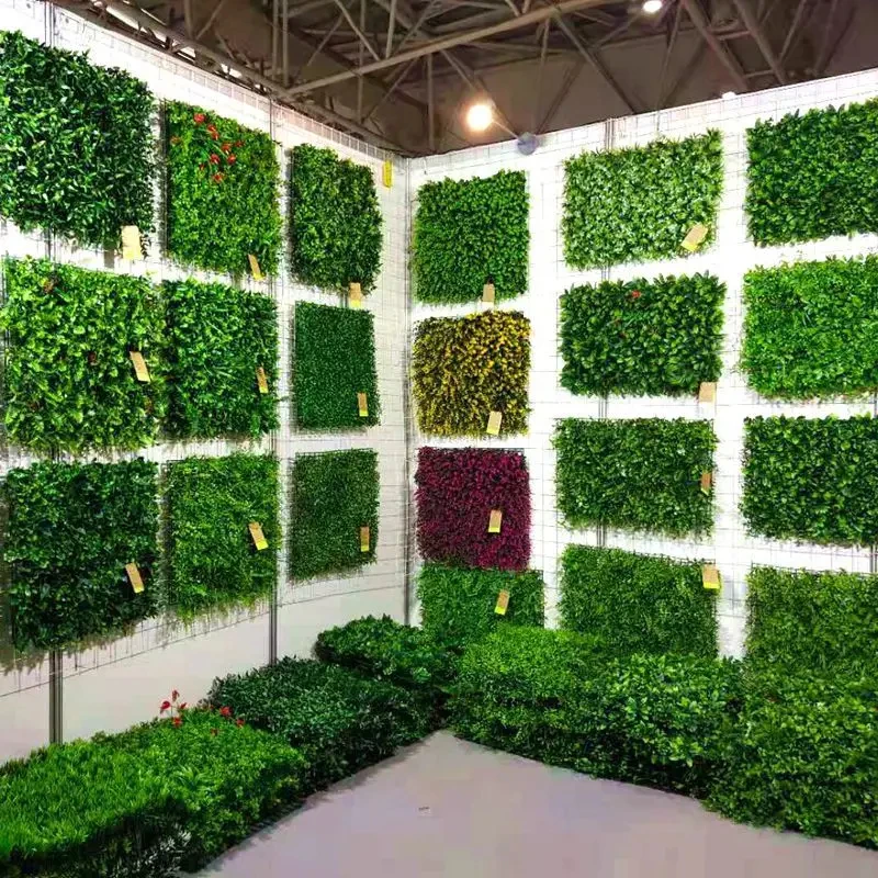 Vertical garden decoration artificial grass wall decor plastic foliage artificial green plant panel