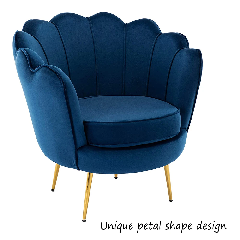 Из ткани с высокой спинкой бархат стулья акцент в виде ракушки подлокотником акцент стулья