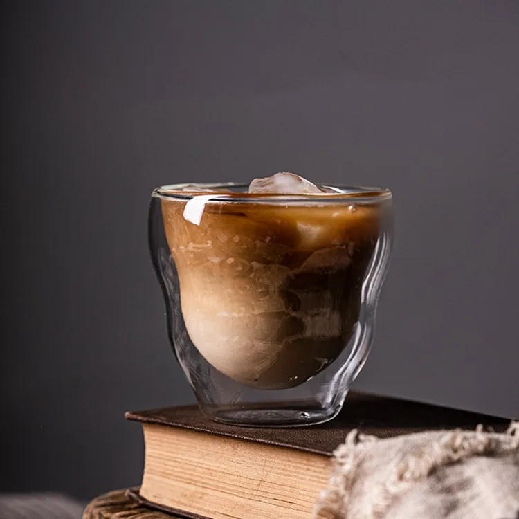 8oz Insulated Drinking Glasses Double wall layers style high borosilicate glass Espresso cup