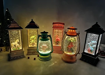 European Home Decoration Holy Religious Decorative Ornament Christmas Angel Spinning Snow Globe Lantern