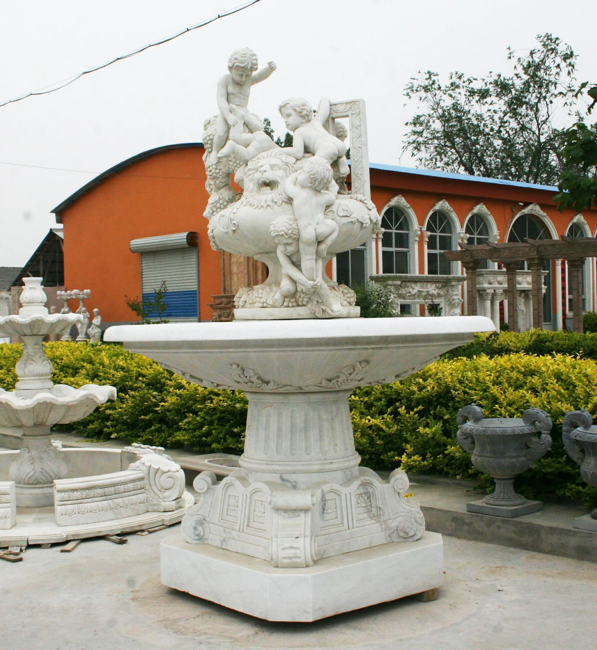 Garden Decoration Marble Fountain Nature Stone Water Marble Fountain for Sale