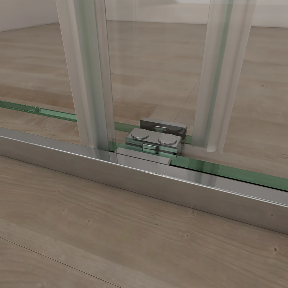 Slide Screen Roller Tempered Sliding Glass Flexible Bypass Shower Door