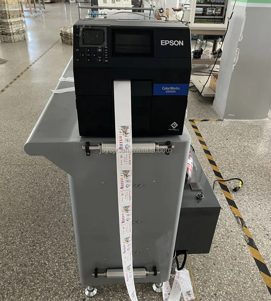 JSM-110 Garment Wash Care Label Printing Machine For Satin Ribbon, Nylon Taffeta, Cotton Tape CMYK Digital Label Printer