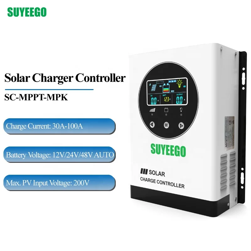 SUYEEGO 12v 24v 48v 30A 40A 60A 80A 100A 120A Lifep04 Sealed Gel AGM Lithium Battery DC solar street light charge controller