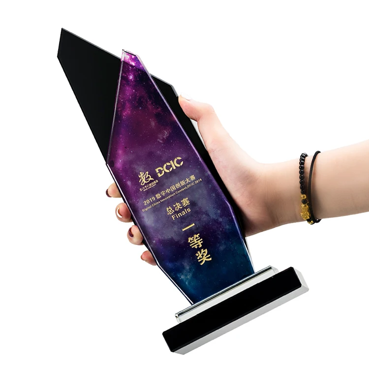 Хрустальная награда чемпиона с УФ-печатью на