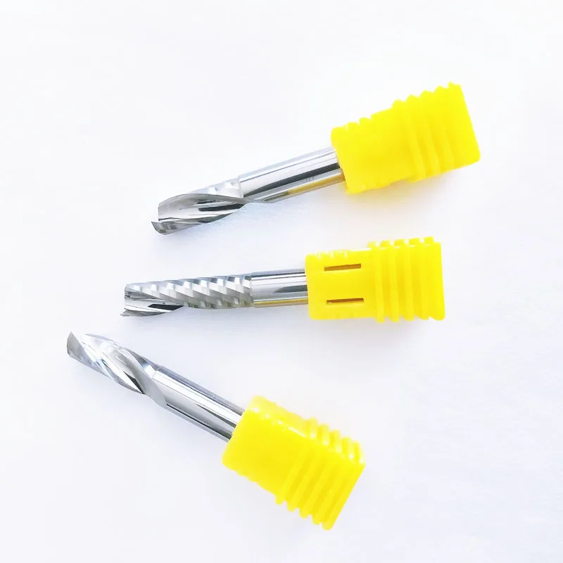 One Flute End Mill Bit Solid Carbide Single Flute End Mills Milling Cutter For Plastic MDF Acrylic Cutting Tool