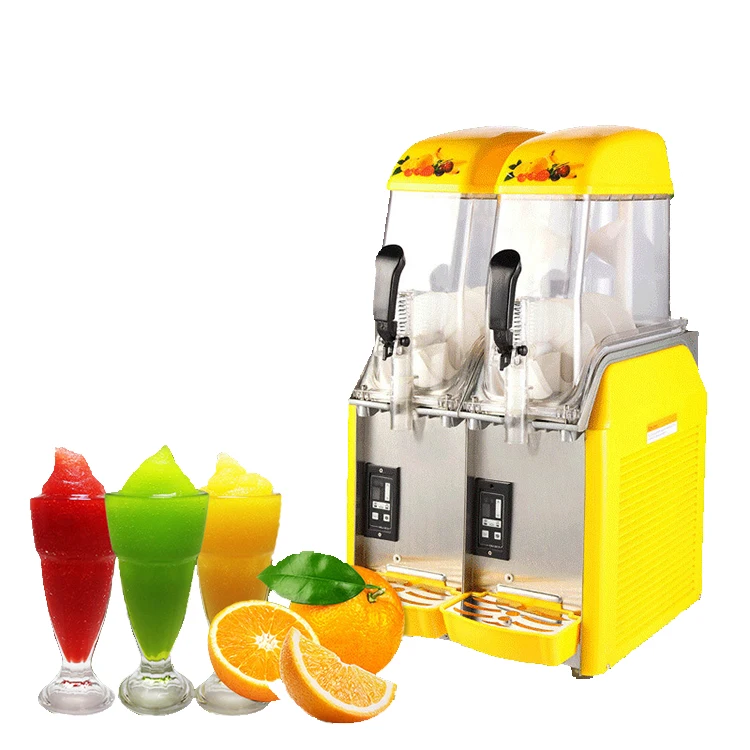 Stainless steel intelligent control slush ice machine add flavor 2 drink machines shaver slushy making slushee slushie for kids