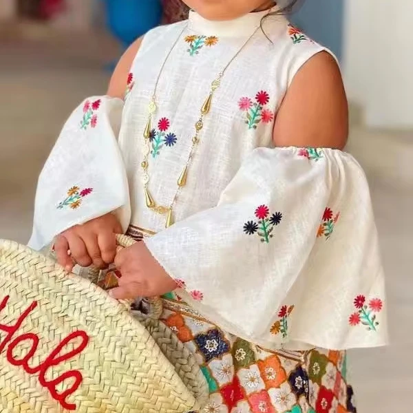 Summer explosive European and American girls floral dress baby children Korean flower lace sundress factory wholesale