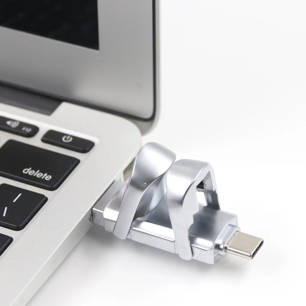 Metal usb 3.2 USSD Type C USB Stick Disk 256gb 512gb 1TB High Speed USB-SSD Flash Drives For Laptop PC