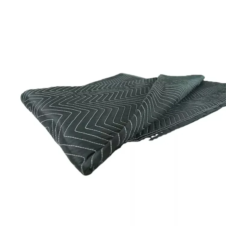 Patchwork easy moving blanket with strap moving falsa blanket